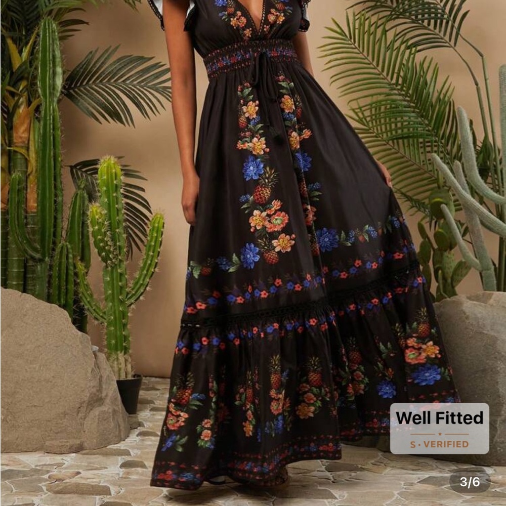 Floral Black Maxi Dress